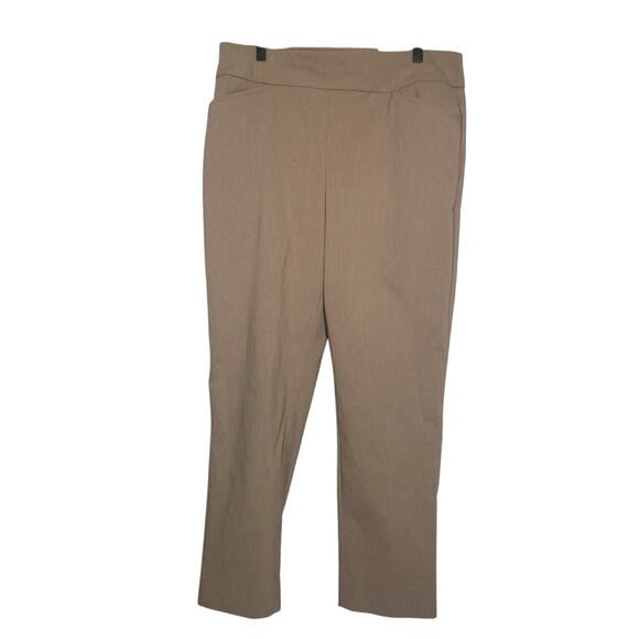 Chicos Perfect Stretch Pants Women 2.5 Ankle Light Brown Mid Rise Pockets - Picture 1 of 3